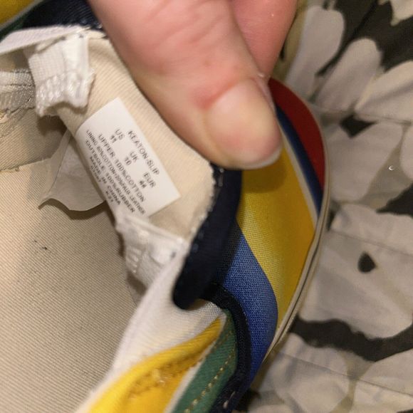 Polo Ralph Lauren Keaton Slip-On MEN'S Canvas Ombre Striped SIZE 11 NWOB - Picture 9 of 9